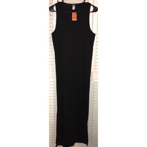 Black Racer Back Maxi Dress